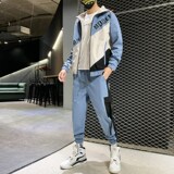 套装男士秋季韩版潮流卫衣初秋款痞帅工装夹克外套TZ808-P85，男装卫衣，星座210-1