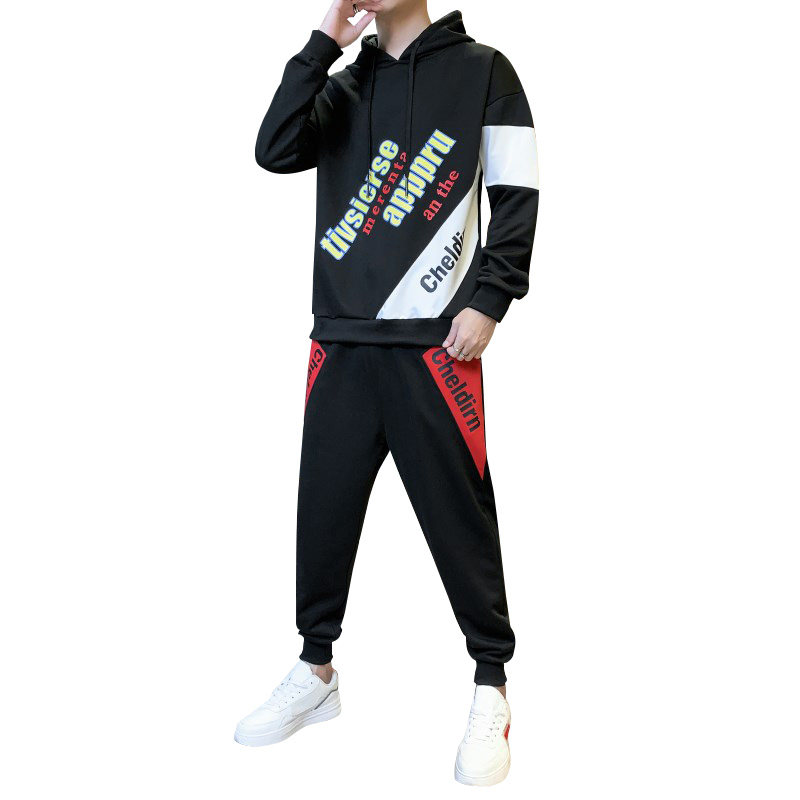 休闲套装男秋运动套装男韩版潮流卫衣两件套潮牌TZ804-P60,男装卫衣,星座210-1