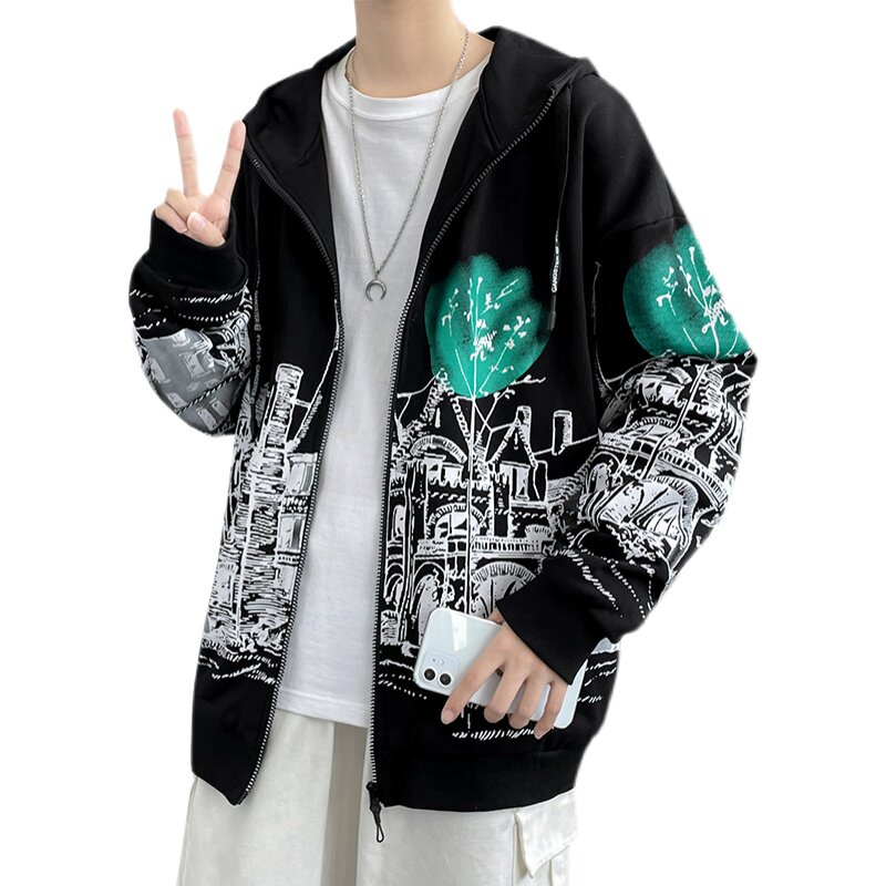 秋季开衫卫衣男潮流时尚休闲卫衣A210-A8661,男装卫衣,星座210-1
