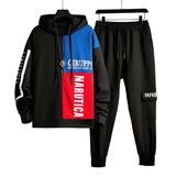 1网格挂拍青少年潮流时尚休闲卫衣套装男A074-TZ816，男装卫衣，星座210-1