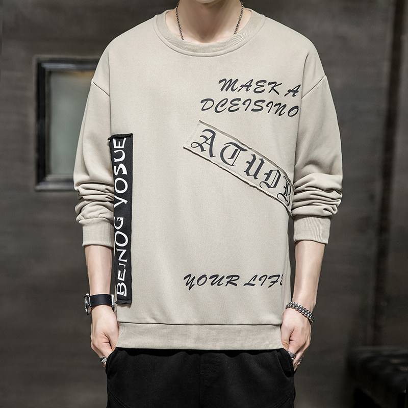 男士青春流行卫衣宽松圆领休闲时尚潮男精品服饰A074-A225-P25,男装卫衣,星座210-1