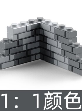 兼容乐高积木墙砖军事场景基地堡垒战壕废墟碉堡城墙砖建筑玩具