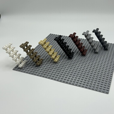 小颗粒益智拼插积木国产MOC 30134散件零件国产基础配件7x4x6楼梯