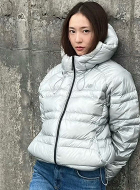 郑秀晶同款韩版连帽潮牌羽绒服