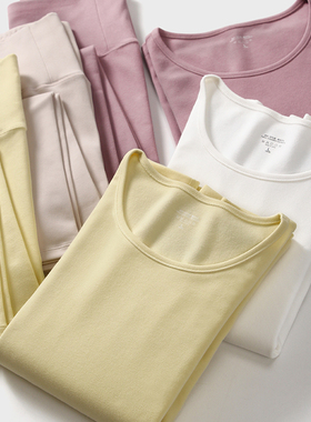 290g双面磨毛保暖套装女秋冬加厚秋衣秋裤A类棉修身大码打底内衣