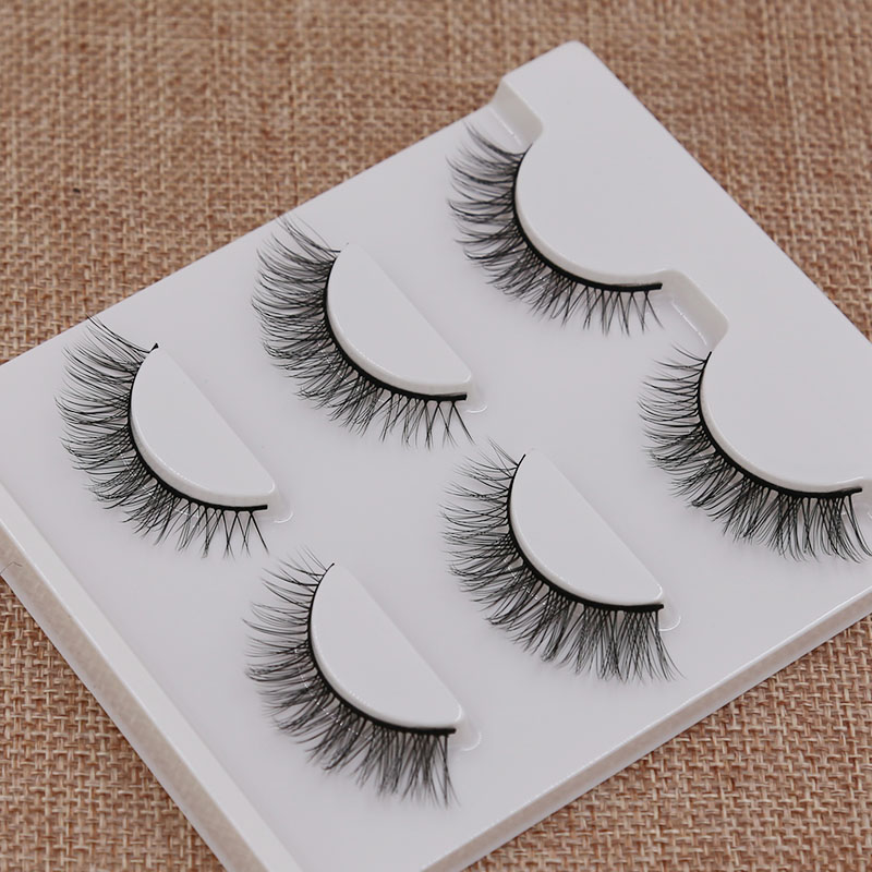 3d立体假睫毛凌乱浓密软梗中长款