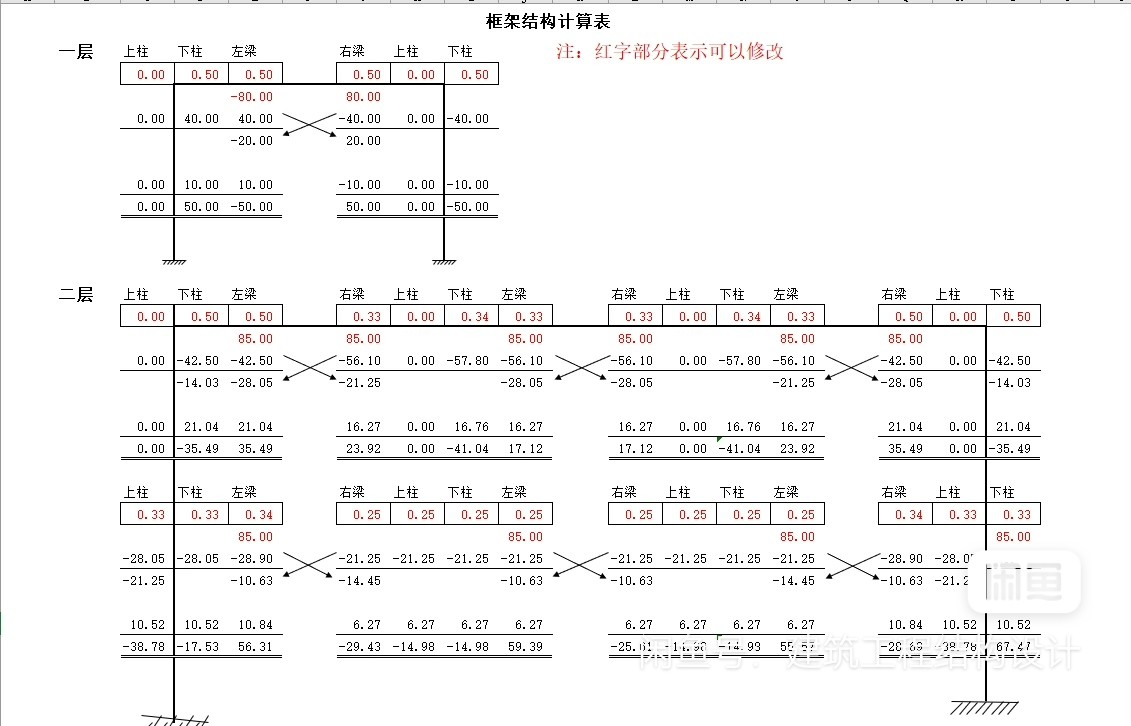 一榀框架计算书/结构设计任务书