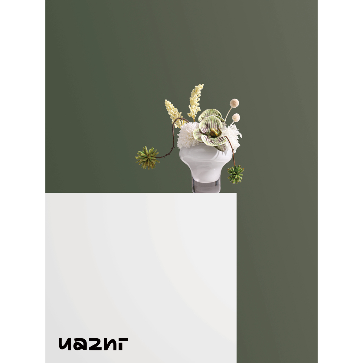 花小只轻奢样板间琉璃花艺摆件