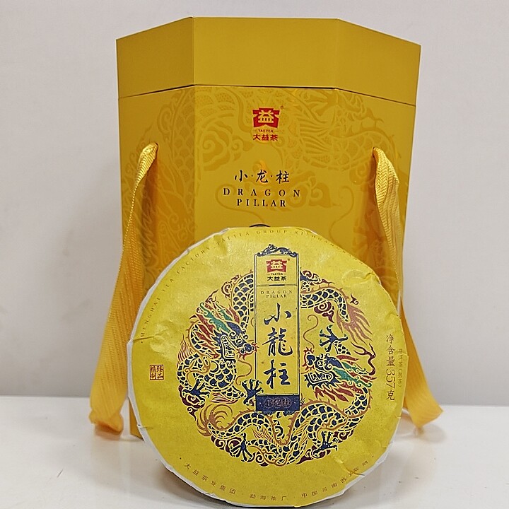 大益2301小龙柱熟茶2023普洱