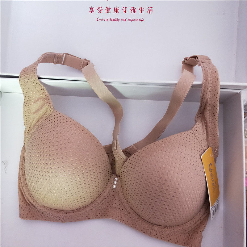 夏季嫦娥旧款白色大码薄款透气上托文胸有钢圈内衣8811