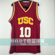 10号德罗赞大学球衣南加利福尼亚复古刺绣个性 运动背心嘻哈篮球服