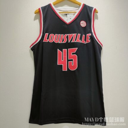 45号米切尔路易斯维尔大学球衣  复古刺绣个性美式街头篮球服背心