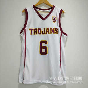 6号布朗尼詹姆斯篮球服 南加州大学刺绣速干球衣USC复古运动背心