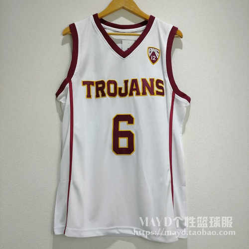 6号布朗尼詹姆斯南加大篮球服