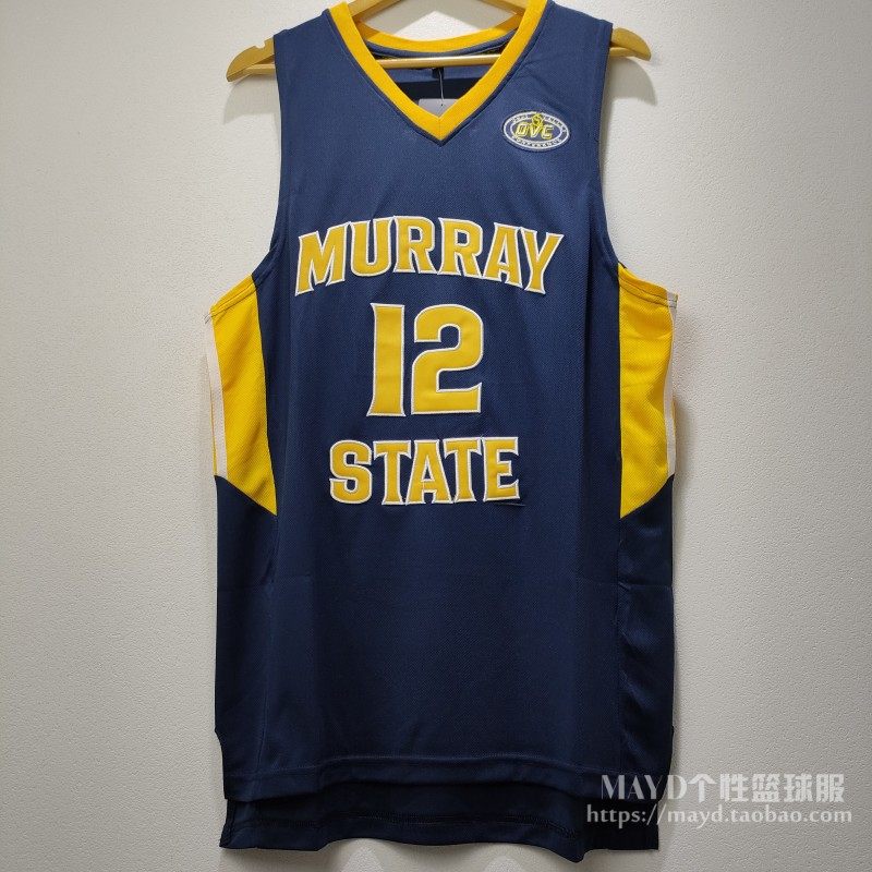 12号贾莫兰特大学球衣  莫瑞州立大学刺绣篮球服运动背心比赛服男