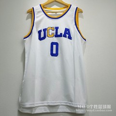 0号威少大学球衣 三双王威斯布鲁克复古风刺绣篮球服背心男UCLA
