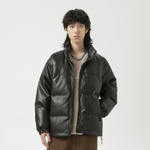 原B429山一商店-234MY07175钢印黑金印花皮料棉服P200-K278图片