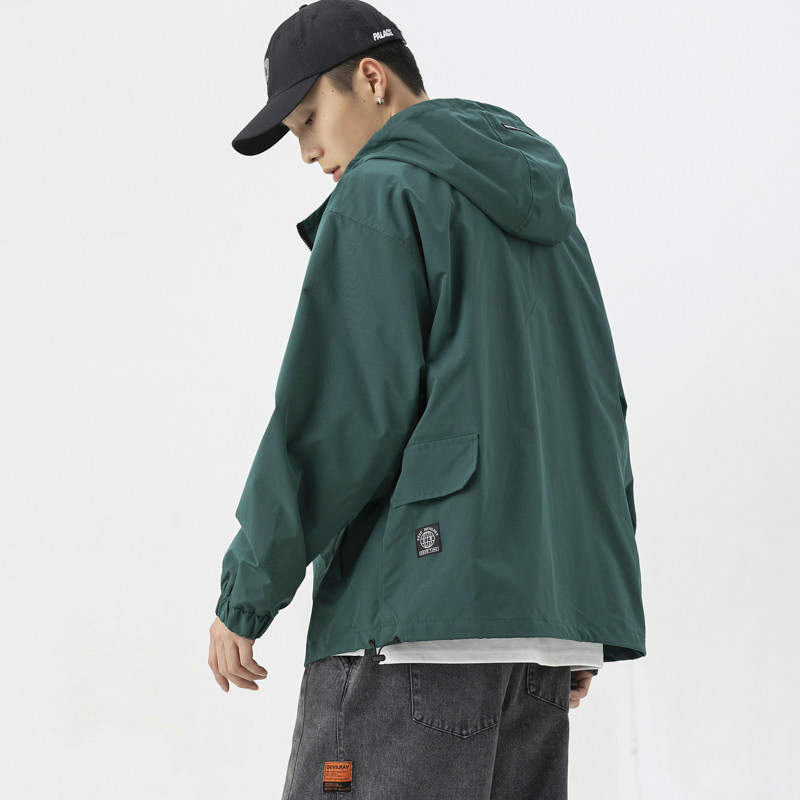 DEVILRAY山一22年秋山系轻户外连帽冲锋衣外套JK192—P125控178,男装夹克,电商S003