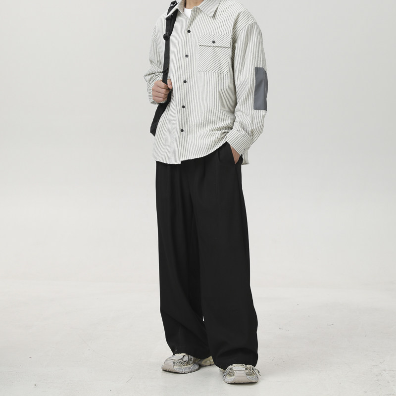NR-243CK07164本布长腰带直筒垂感西裤P85-K118秋季新,男装西裤,电商S003