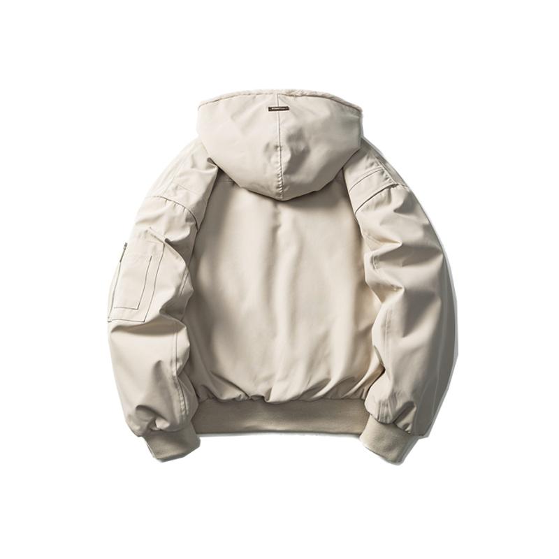 山一商店24冬244MY13143双面穿兔绒羊羔毛座山雕连帽棉服P195K298,男装棉衣,电商S003