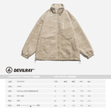 DEVILRAY山一22年秋立体LOGO压印立领摇粒绒外套JK203—P120控168，女装短外套，电商S003