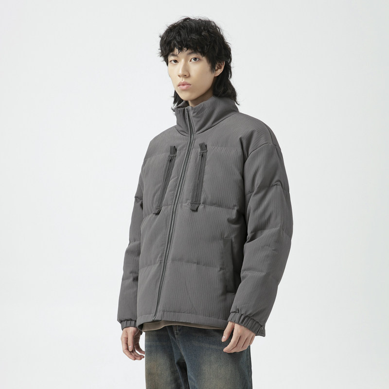 原B429山一商店-234YR00117压褶侧拉链羽绒服新标90绒P300-K428,男装羽绒服,电商S003