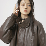 原B429-234YR09261多拼接皮料羽绒服新标90绒多色大码P285-K418，男装羽绒服，电商S003