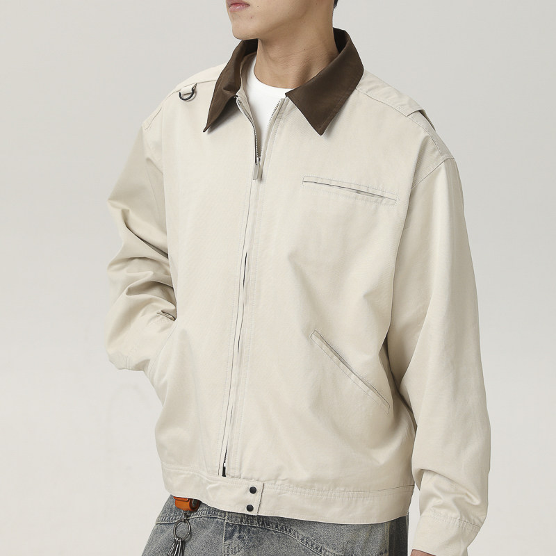 山一商店243JK09177经典底特律撞色领工装夹克P125K178秋季,男装夹克,电商S003