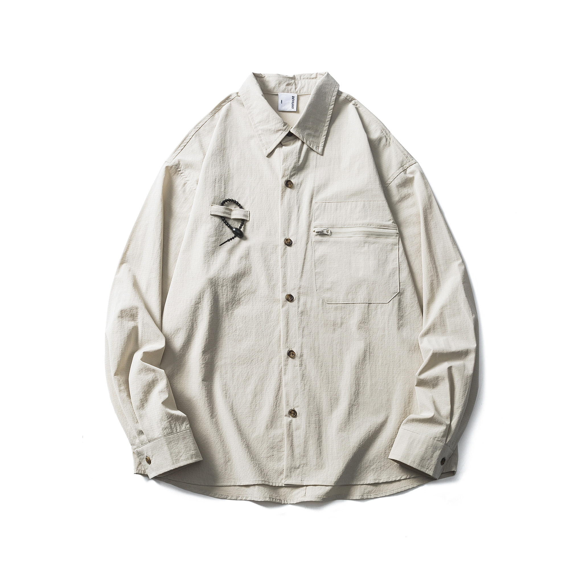 山一商店243CS09205美拉德系防水机能口袋长袖衬衫P85K118秋季,男装衬衫,电商S003