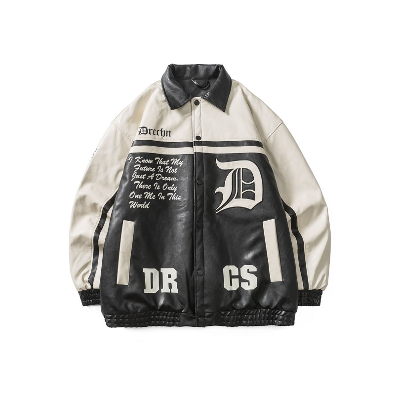 DEVILRAY山一2025冬 哥特字母拼色机车棉服MY378-P195控288图片
