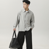 NR-243CS07170高克重人字竖条纹垂感衬衫P95-K128秋季新，男装衬衫，电商S003