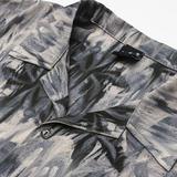 山一夏款252CS10123度假风休闲垂感松弛感古巴领衬衫棕色P70K108，男装衬衫，电商S003