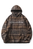 山一商店243WY10122粗花呢料大格纹连帽卫衣P95K128秋季，男装卫衣，电商S003