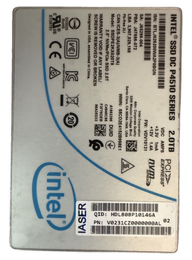 Intel/英特尔 P4510 NVME U2 2T SSD企业级固态硬盘 Pcie