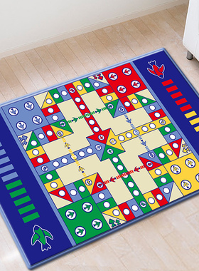 飞行棋地毯式超大号野餐垫大富二合一翁双面多合一儿童益智玩具