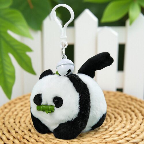 乐吉儿摇尾巴熊猫毛绒玩偶钥匙扣
