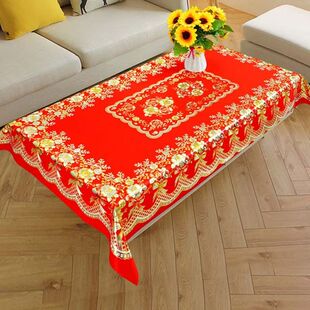 长方形餐桌布防水防烫防油田园桌布布艺pvc塑料桌垫免洗茶几台布