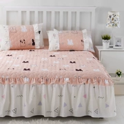 Bộ đồ giường bằng vải bông được bọc bằng vải cotton Bộ đồ giường bằng vải bông phiên bản Hàn Quốc - Trang bị tấm