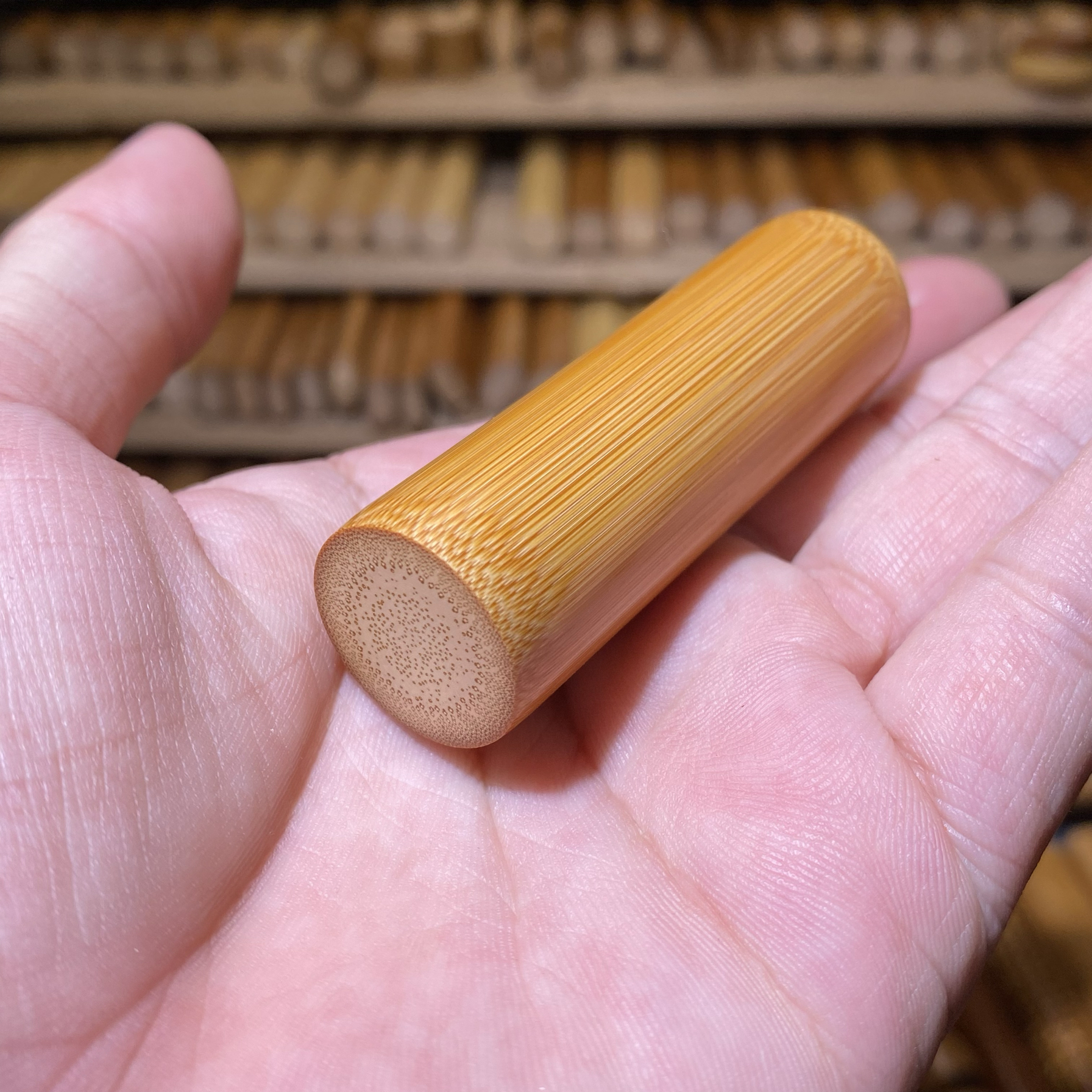 20.8-63短圆，一物一链接，拍了下架，远山工实心玉竹手把件