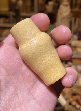22-31-56mm黄皮高密双节异形，一物一链接，远山工实心玉竹手把件