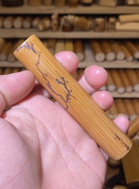 21-102mm特价电击闪电实心竹手把件，一物一链接，远山工edc玩具