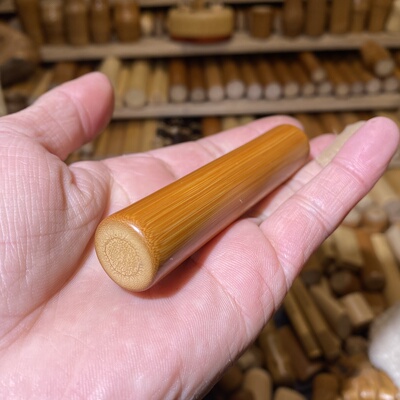 18.2-92mm满密厚皮捷径润角，一物一链接，远山工实心玉竹手把件