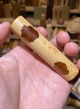 17-78mm红湘妃竹堵头手把件，一物一链接，拍了下架，远山工