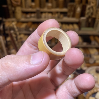 26-10mm内径21玉竹指环小戒指，一物一链接，拍了下架，远山工