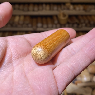 18-57mm满密捷径穹顶短圆，一物一链接，远山工实心玉竹手把件