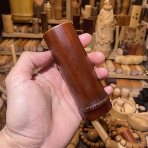 37-108mm老煤竹细笔筒茶具桶，一物一链接，拍了下架，远山工