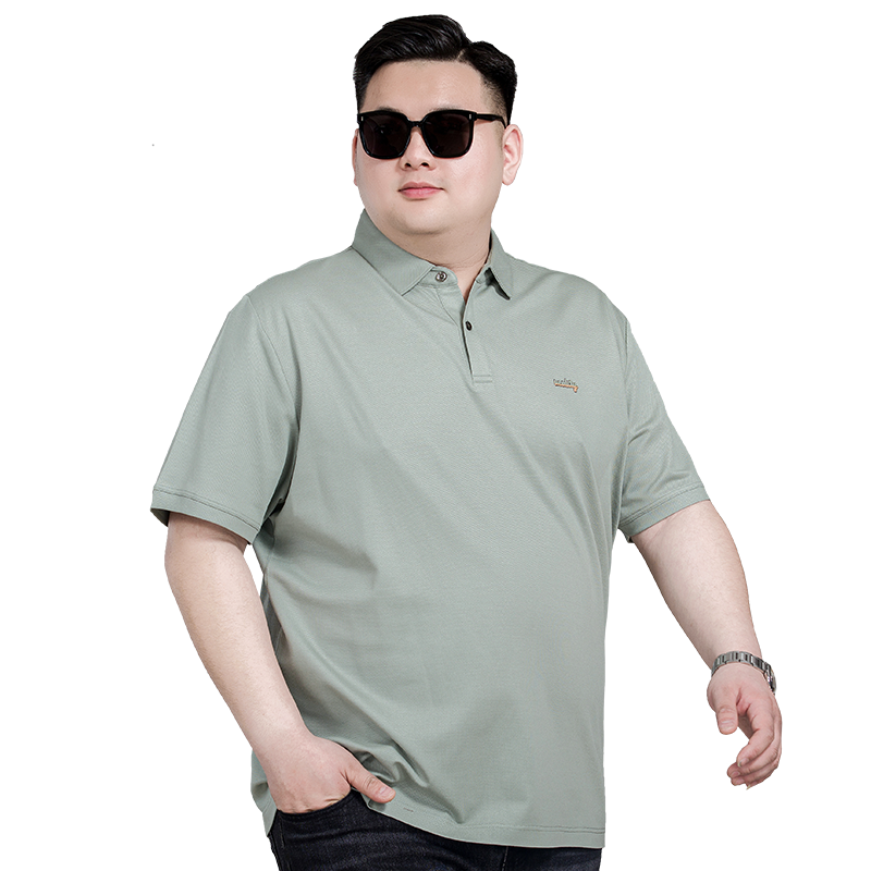 加大男裝夏季薄款長(zhǎng)絨棉短袖POLO