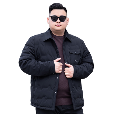 宝盾狼冬季大码男翻领羽绒服外套