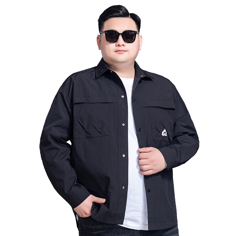 宝盾狼薄款加大男士休闲夹克外套