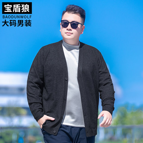 胖子宽松百搭长袖毛衣外套